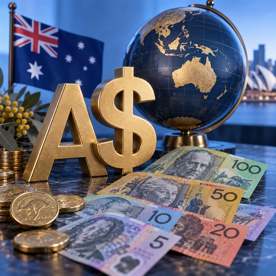 Konsep kurs dolar Australia